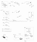 Alternator Brake Controls Electric Starter Governor Spring Ignition Diagram and Parts List for 100802-0015-B1  Briggs and Stratton Engine